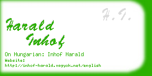 harald inhof business card